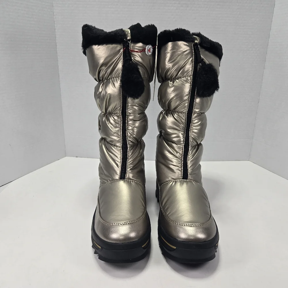 Pajar Toboggan 2.0 Gold Stellare Rain Winter Snow Boots Women's Size 9